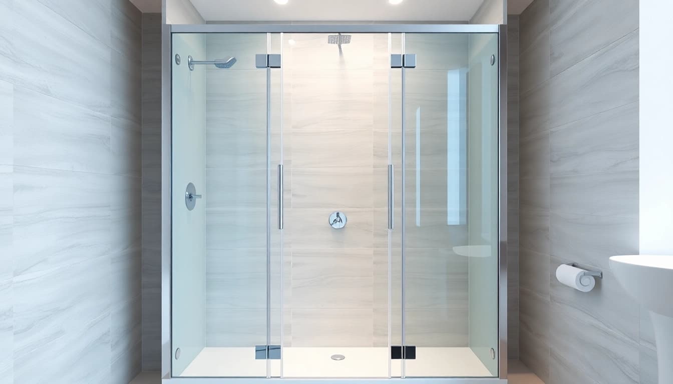 Moderne duschkabine 80x80 eckeinstieg in einem stilvollen Badezimmer.