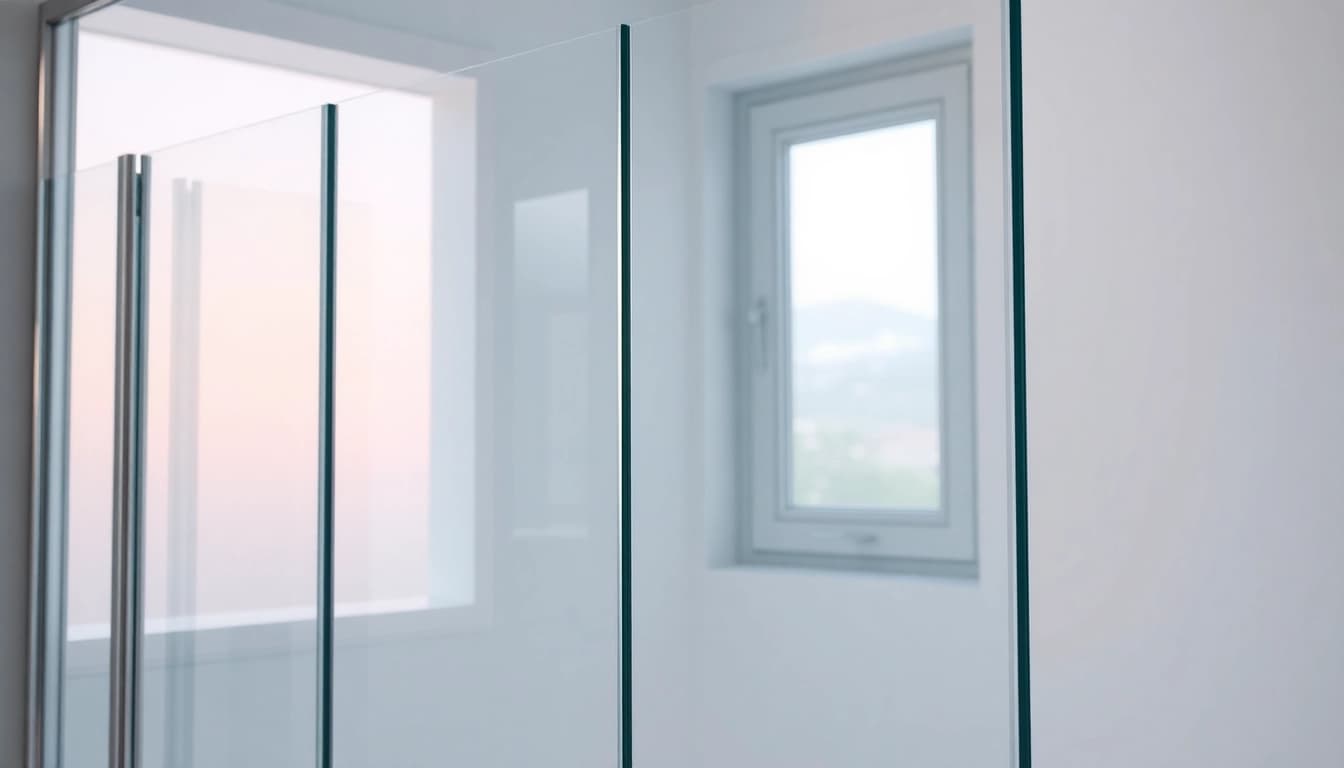 Showcase of a shower screen sliding door highlighting its sleek design and elegant finish.
