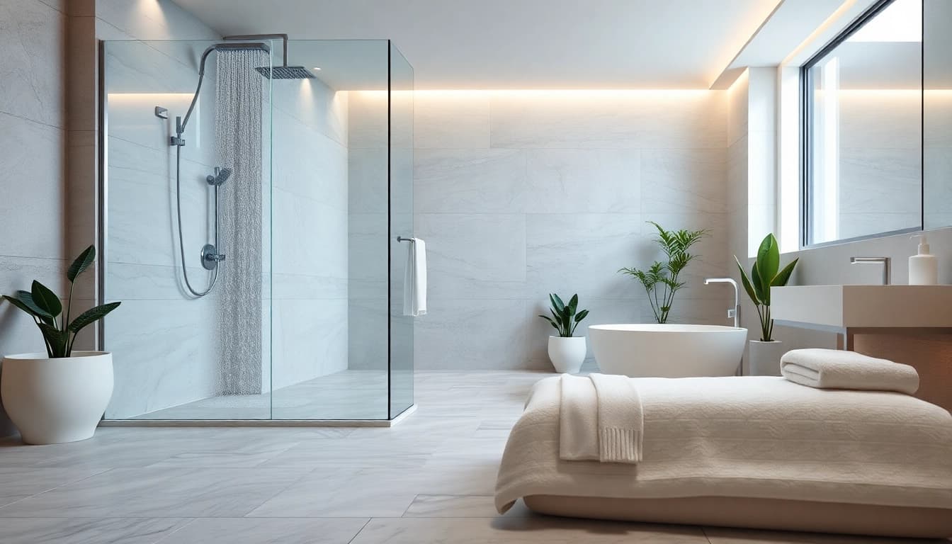 Transform your space with elegant showers au featuring a modern design and luxurious finishes.