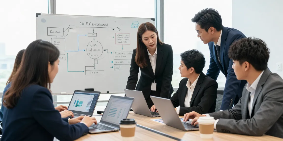 CRM that brings customers to my business through collaboration among service providers in a bright office environment.