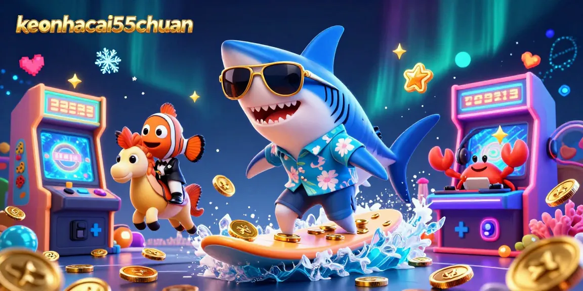 Engage with keonhacai55chuan's thrilling gaming universe featuring vibrant casino elements and adorable characters.