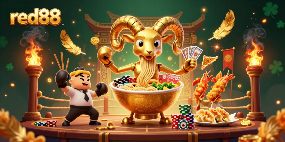 Experience the thrill at red88 with our vibrant and dynamic 3D casino scene featuring unique characters.