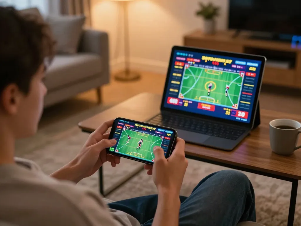 Engaging in online sports betting at https://fc88.baby with smartphone and tablet interface.