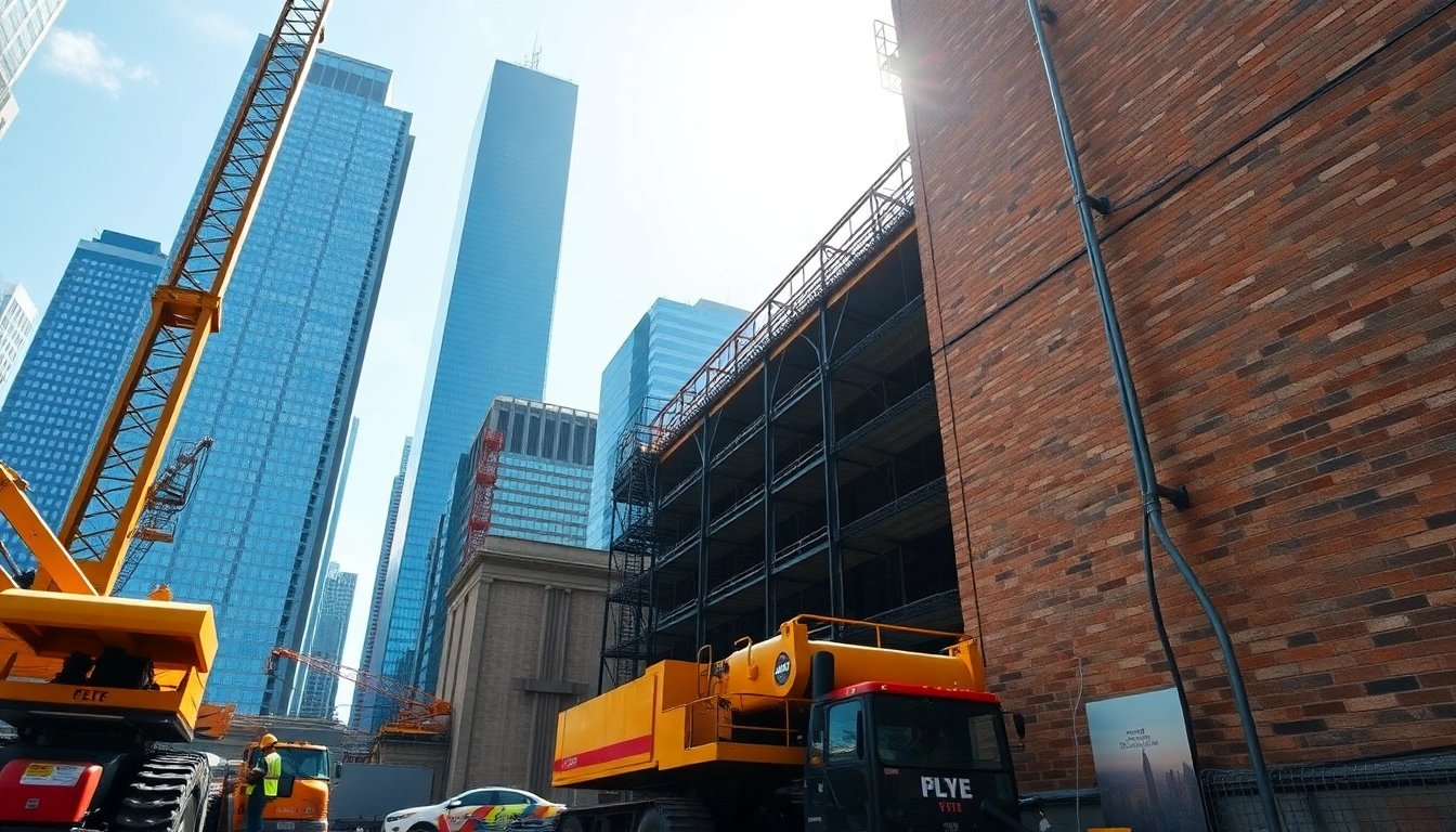 New York City Commercial General Contractor overseeing a bustling construction site in NYC.