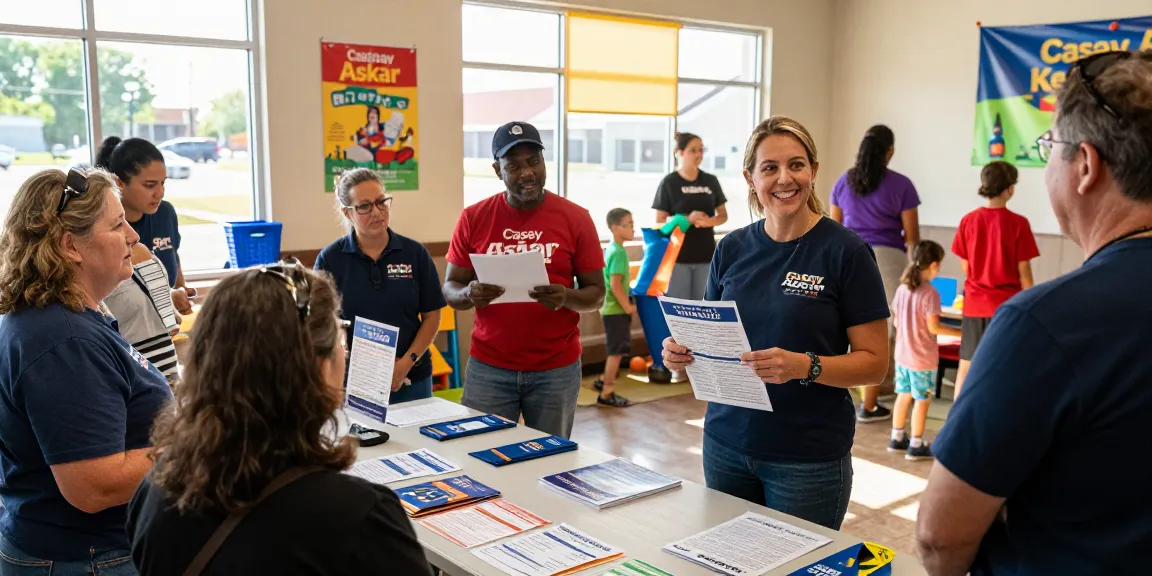 Belinda Keiser connecting with voters about Casey Askar's challenges in a community event.