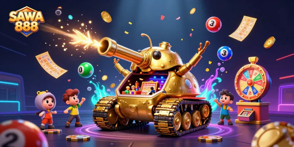 Engage with SAWA 888 in a vibrant 3D casino adventure filled with excitement and winning