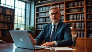 Clearwater truck accident lawyer consulting with a client in a professional office.