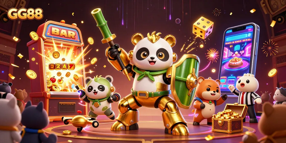 Experience the thrill of GG88's online casino games with vibrant, dynamic illustrations and stunning visuals.