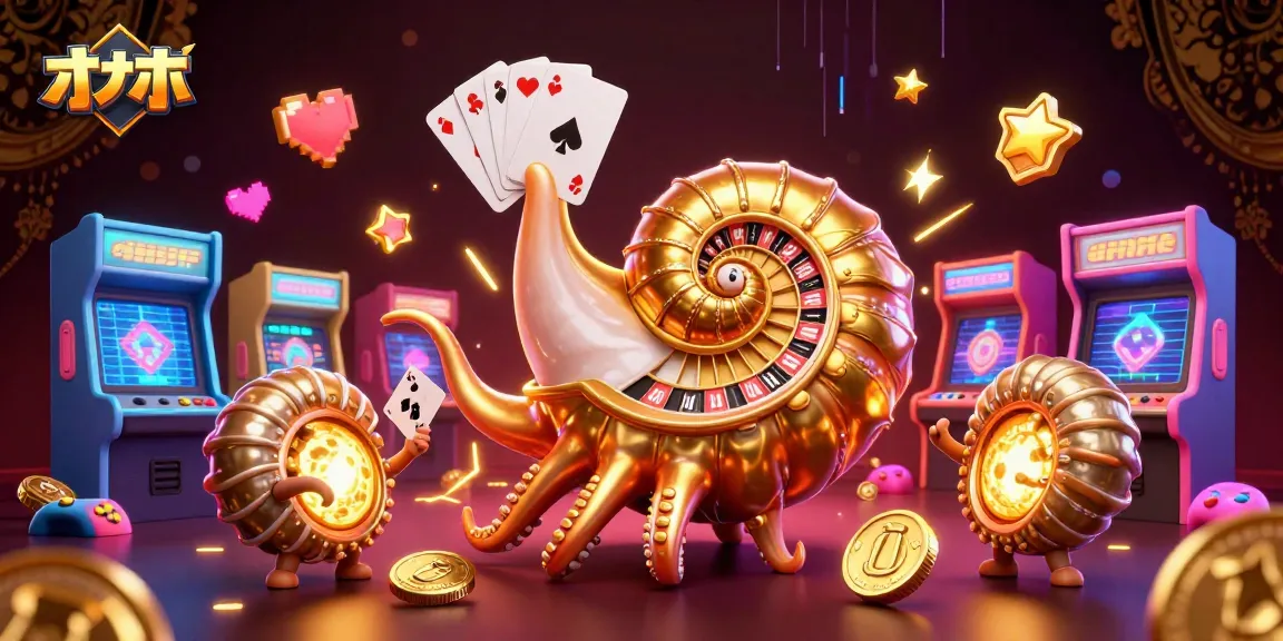 Experience thrilling poker action with オナホ and vibrant 3D casino elements in an engaging illustration.